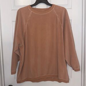 aerie Oversized Crewneck Sweatshirt in Dusty Rose
